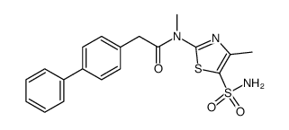N-[5-(Aminosulphonyl)-4-methyl-1,3-thiazol-2-yl]-2-[1,1'-biphenyl]-4-yl-N-methylacetamide Structure