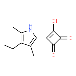 3-Cyclobutene-1,2-dione, 3-(4-ethyl-3,5-dimethyl-1H-pyrrol-2-yl)-4-hydroxy- (9CI) structure