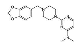 N,N-Dimethyl-2-(4-piperonylpiperazino)-4-pyrimidinamine结构式