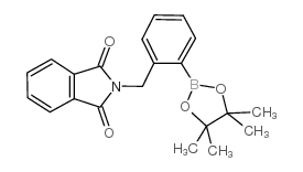 2-(N-邻苯二甲酰亚胺甲基)苯硼酸频哪酯结构式