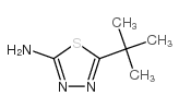 2-氨基-5-叔-丁基-1,3,4-噻二唑结构式
