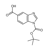 1-[(2-methylpropan-2-yl)oxycarbonyl]benzimidazole-5-carboxylic acid Structure