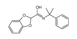 N-(2-phenylpropan-2-yl)-1,3-benzodioxole-2-carboxamide结构式