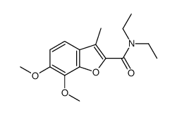 N,N-diethyl-6,7-dimethoxy-3-methyl-1-benzofuran-2-carboxamide结构式