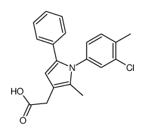 2-[1-(3-chloro-4-methylphenyl)-2-methyl-5-phenylpyrrol-3-yl]acetic acid Structure