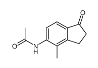N-(4-methyl-1-oxo-2,3-dihydro-1H-inden-5-yl)acetamide结构式
