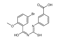 3-[(5-bromo-2-methoxybenzoyl)carbamothioylamino]benzoic acid结构式