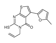 3-Allyl-5-(5-methyl-2-furyl)-2-thioxo-2,3-dihydrothieno[2,3-d]pyr imidin-4(1H)-one Structure