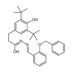 3-(3,5-ditert-butyl-4-hydroxyphenyl)-N-[(2-phenylmethoxyphenyl)methylideneamino]propanamide Structure