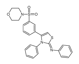 4-(3-morpholin-4-ylsulfonylphenyl)-N,3-diphenyl-1,3-thiazol-2-imine结构式