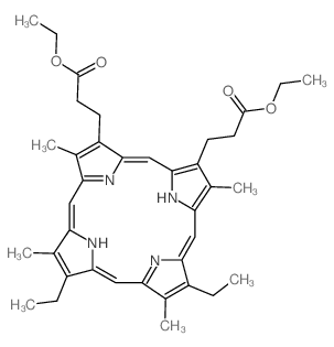 ethyl 3-[18-(3-ethoxy-3-oxopropyl)-8,13-diethyl-3,7,12,17-tetramethyl-22,23-dihydroporphyrin-2-yl]propanoate Structure