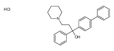 alpha-(4-Biphenylyl)-alpha-phenyl-1-piperidinepropanol hydrochloride结构式