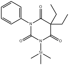 5,5-Diethyl-1-phenyl-3-(trimethylsilyl)-2,4,6(1H,3H,5H)-pyrimidinetrione structure