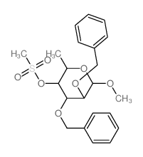 2-methoxy-6-methyl-5-methylsulfonyloxy-3,4-bis(phenylmethoxy)oxane结构式