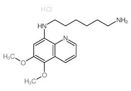 1,6-Hexanediamine,N1-(5,6-dimethoxy-8-quinolinyl)-, hydrochloride (1:2) Structure
