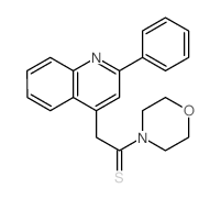 Ethanethione,1-(4-morpholinyl)-2-(2-phenyl-4-quinolinyl)- Structure
