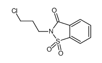 2-(3-chloropropyl)-1,1-dioxo-1,2-benzothiazol-3-one结构式