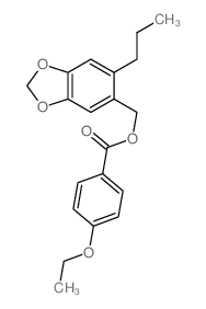 (6-propylbenzo[1,3]dioxol-5-yl)methyl 4-ethoxybenzoate结构式