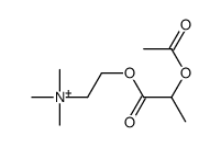 2-(2-acetyloxypropanoyloxy)ethyl-trimethylazanium结构式