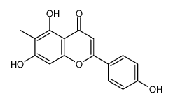 5,7-dihydroxy-2-(4-hydroxyphenyl)-6-methylchromen-4-one结构式