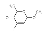 2H-Pyran-3(6H)-one,4-iodo-6-methoxy-2-methyl-, (2R-trans)- (9CI) Structure