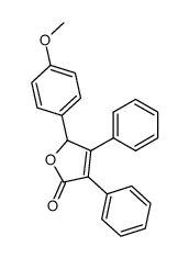 5-(4-methoxyphenyl)-3,4-diphenylfuran-2(5H)-one结构式