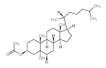 Cholestane-3,5-diol,6-bromo-, 3-acetate, (3b,5a,6b)-结构式