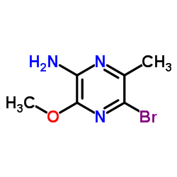 5-bromo-3-methoxy-6-methyl-pyrazin-2-amine Structure