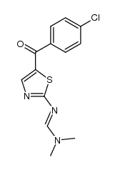 N'-[5-(p-chlorobenzoyl)-1,3-thiazol-2-yl]-N,N-dimethylimidoformamide Structure