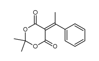 2,2-dimethyl-5-(1-phenylethylidene)-1,3-dioxane-4,6-dione结构式