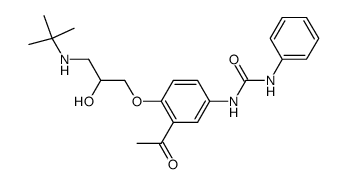 1-[3-Acetyl-4-(3-tert-butylamino-2-hydroxy-propoxy)-phenyl]-3-phenyl-urea Structure