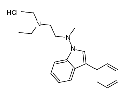 diethyl-[2-[methyl-(3-phenylindol-1-yl)amino]ethyl]azanium,chloride Structure