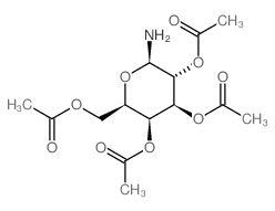 (2R,3S,4S,5R,6R)-2-(Acetoxymethyl)-6-aminotetrahydro-2H-pyran-3,4,5-triyl triacetate Structure