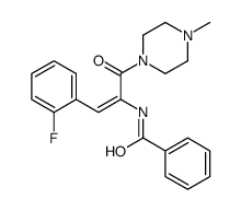 N-[(Z)-1-(2-fluorophenyl)-3-(4-methylpiperazin-1-yl)-3-oxoprop-1-en-2-yl]benzamide结构式