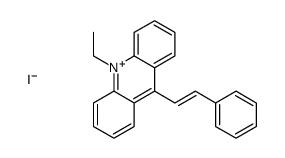 10-ethyl-9-(2-phenylethenyl)acridin-10-ium,iodide结构式