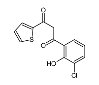 1-(3-chloro-2-hydroxyphenyl)-3-thiophen-2-ylpropane-1,3-dione结构式