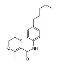 6-methyl-N-(4-pentylphenyl)-2,3-dihydro-1,4-oxathiine-5-carboxamide结构式