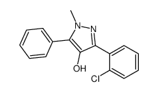 3-(2-chlorophenyl)-1-methyl-5-phenylpyrazol-4-ol结构式