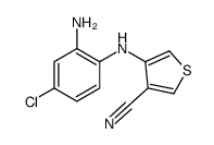 4-(2-amino-4-chloroanilino)thiophene-3-carbonitrile Structure