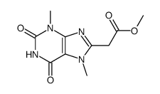 (3,7-dimethyl-2,6-dioxo-2,3,6,7-tetrahydro-1H-purin-8-yl)-acetic acid methyl ester结构式
