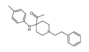 1-[4-(4-methylanilino)-1-(2-phenylethyl)piperidin-4-yl]ethanone结构式