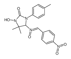3-hydroxy-4,4-dimethyl-5-[(4-nitro-benzylidene)-oxy-amino]-1-p-tolyl-imidazolidin-2-one Structure