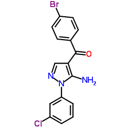 (5-AMINO-1-(3-CHLOROPHENYL)-1H-PYRAZOL-4-YL)(4-BROMOPHENYL)METHANONE structure