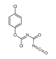 N-carbonisocyanatidoyl-1-(4-chlorophenoxy)methanimidoyl chloride结构式