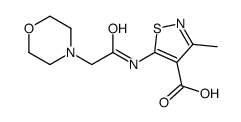 3-methyl-5-[(2-morpholin-4-ylacetyl)amino]-1,2-thiazole-4-carboxylic acid Structure