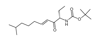 ((E)-(S)-1-Ethyl-8-methyl-2-oxo-non-3-enyl)-carbamic acid tert-butyl ester Structure