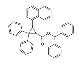 2-<1>Naphthyl-3.3-diphenyl-cyclopropan-1-carbonsaeure-benzhydrylester结构式