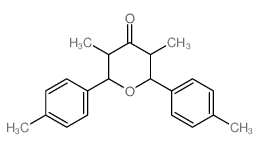 3,5-dimethyl-2,6-bis(4-methylphenyl)oxan-4-one structure