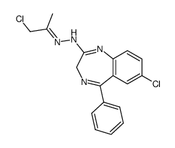 chloro-propan-2-one (7-chloro-5-phenyl-3H-benzo[e][1,4]diazepin-2-yl)-hydrazone Structure