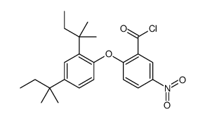 2-[2,4-bis(2-methylbutan-2-yl)phenoxy]-5-nitrobenzoyl chloride Structure